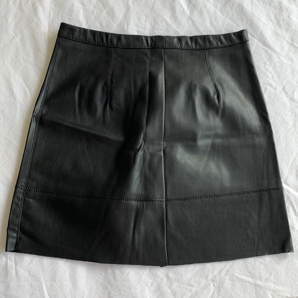 Black leather skirt
